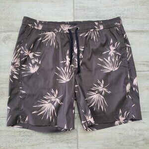 Onia Swimwear Trunks Men's Lined Palm Print Drawstring Beach Pool Vacation XL